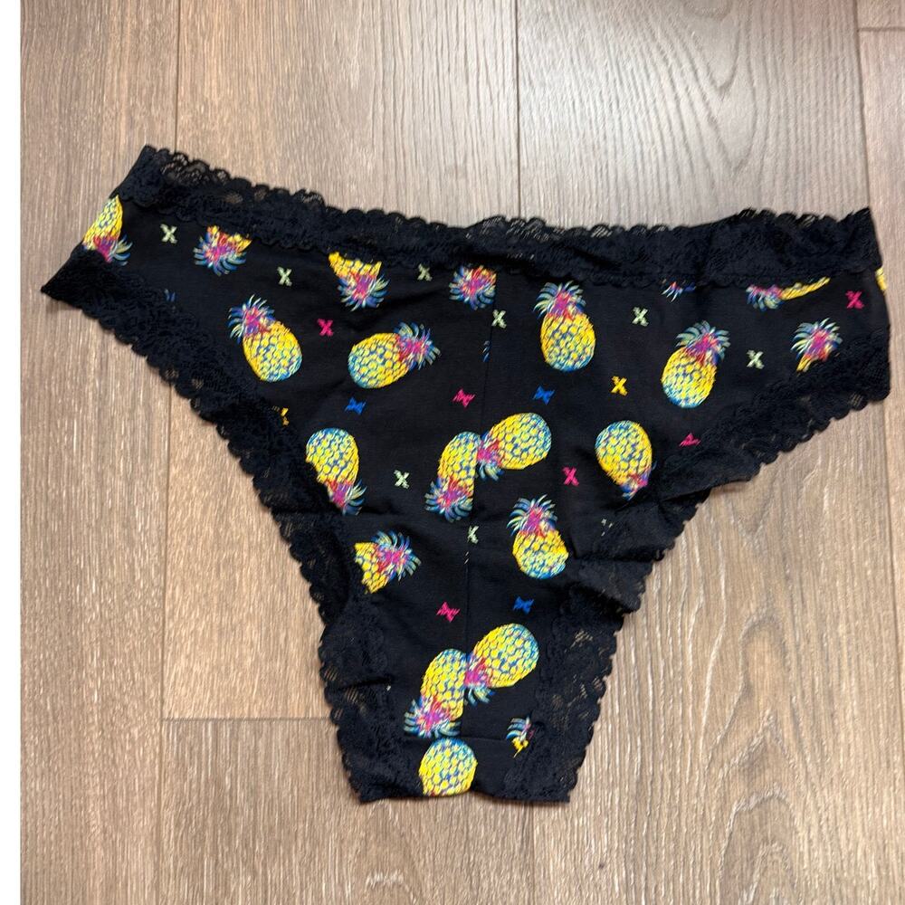 Savage x Fenty Bundle NEW 3pcs Lace Trim Pinapple Print‎ Panties Size XL - Picture 3 of 4